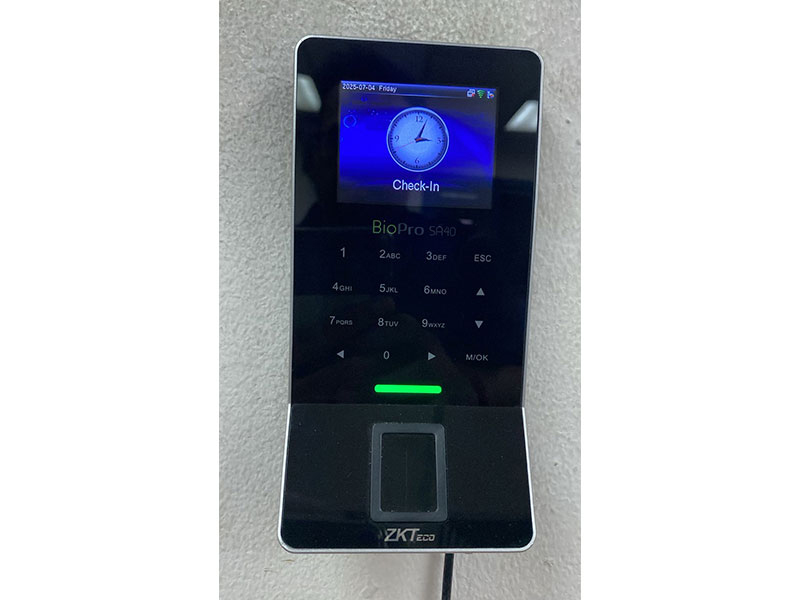 Biometric time attendance device.